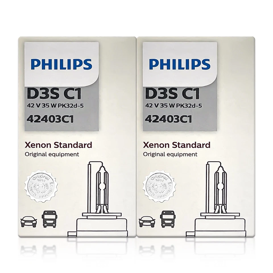 Philips OEM D3S HID Xenon Headlight Bulbs 42403C1 4300K COA Euro Version 2-Pack - Image 4 of 4