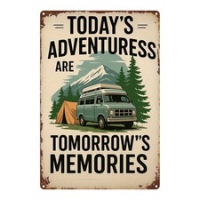 Vintage Distressed Metal Wall Sign 8x12 inch Cafe Decor