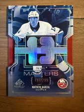 2025-26 UD SP Game Used MATHEW BARZAL NHL Masters /299 Islanders 