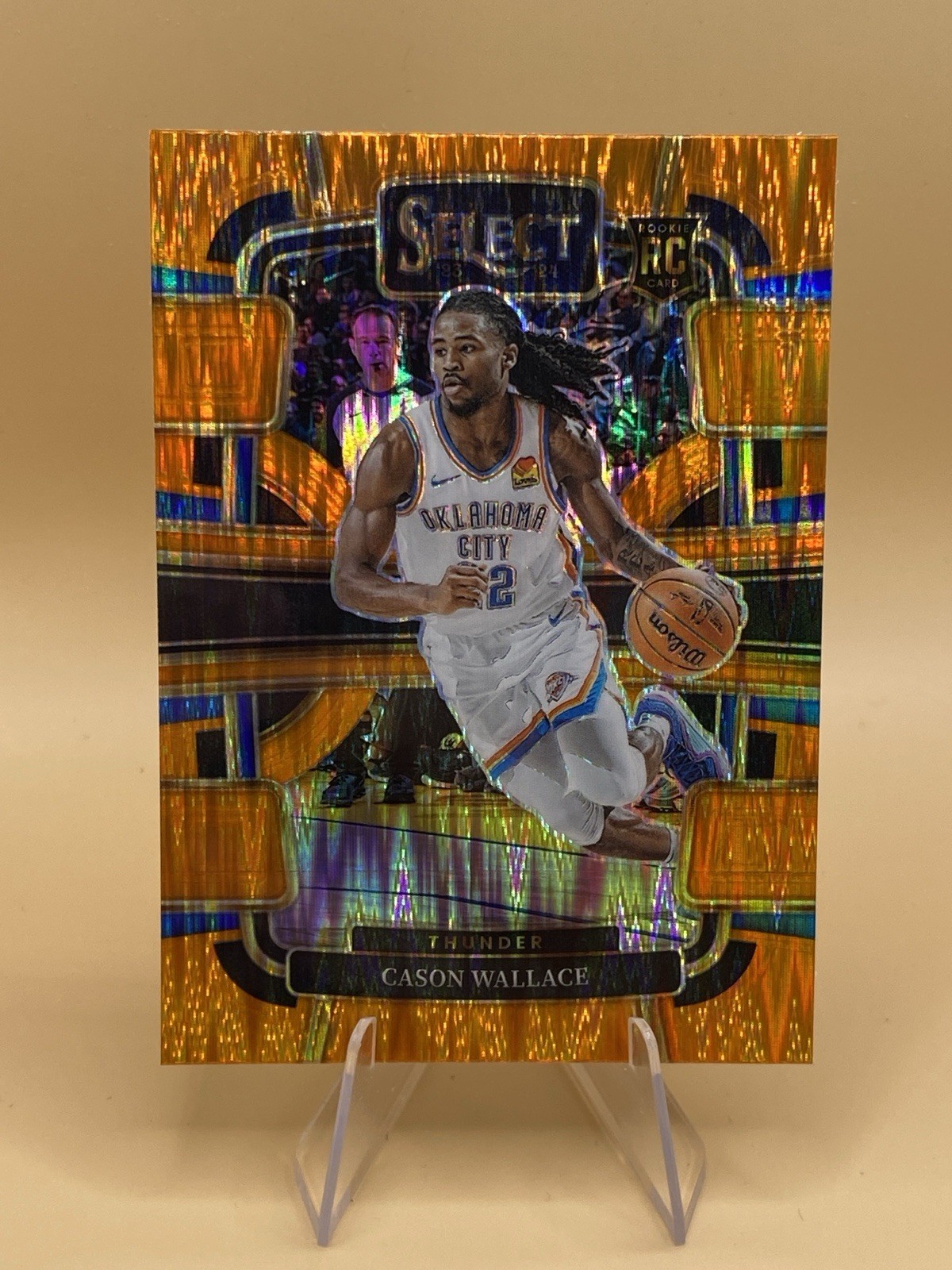 2023-24 Panini Select #88 Cason Wallace Orange Flash Prizm RC Trading Card NBA