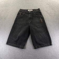 Vintage Rocawear Shorts Kids 16 Black Baggy Y2k Embroidered Denim Skater Jorts