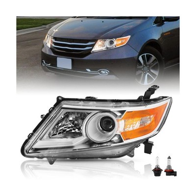 TUSDAR Headlight Assembly w/Bulbs for 2011-2017 Honda Odyssey EX/EX-L/LX Halo...