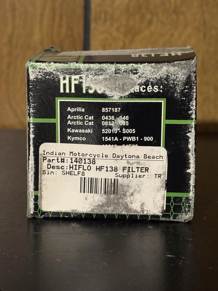 Filtro de aceite Hiflo negro #HF138 para Suzuki/Cagiva/Aprilia Foto 3 de 3