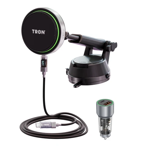 TRON 25W Wireless Ice Cooling Car Mount Charger Compatible / iPhone &Android - product listing photo