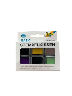 folia Stempelkissen Set ''Basic'', 6-farbig sortiert 1 bis 36 Stk SPARE 69%