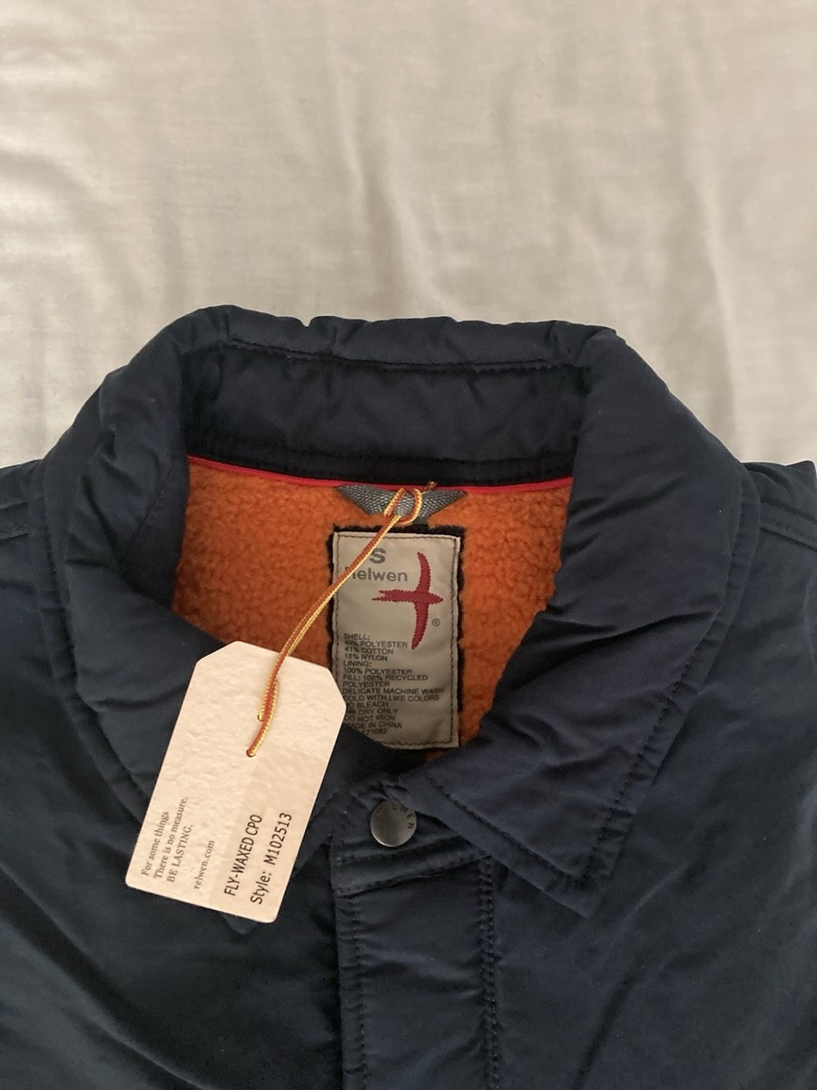Relwen Fly Waxed CPO Jacket - color Navy - size Small | eBay