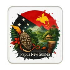 Papua New Guinea Fridge Magnet: Cute Handmade Travel Souvenir Gift
