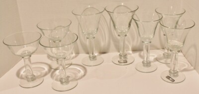 VTG Colony Glass - Romania - Stemware Water Wine Goblets - Clear ...