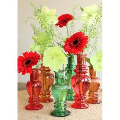 Decor Trader Venice Kerzenhalter Set 2 Gläser Art Deco Tischdeko 11cm 15cm