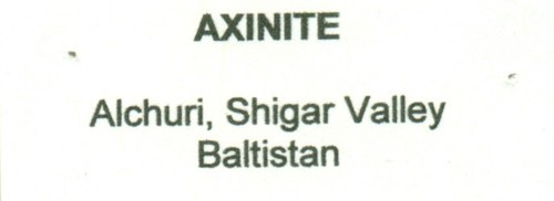 Axinita-(Fe) Alchuri, Valle de Shigar, Gilgit-Baltistán, Pakistán 1301-BS2425 - Imagen 7 de 7