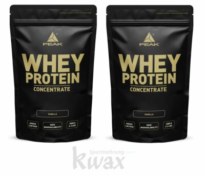 (EUR 37,26/kg) Doppelpack Peak Whey Protein Concentrate 2 x 900g