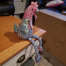 Patchwork Rustic Rooster - Sitting Home Decor - 39cm - New