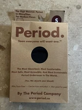 Period Panties Underwear Small S Black Medium Flow Microfiber High Waisted New