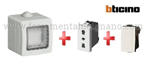 Scatola Portafrutti Da Esterno Per Bticino Matix - Custodia 3P IP40 - Marca ZOREI