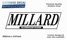 Millard Aluminium Frame Caravan Replacement Vinyl Decal Sticker
