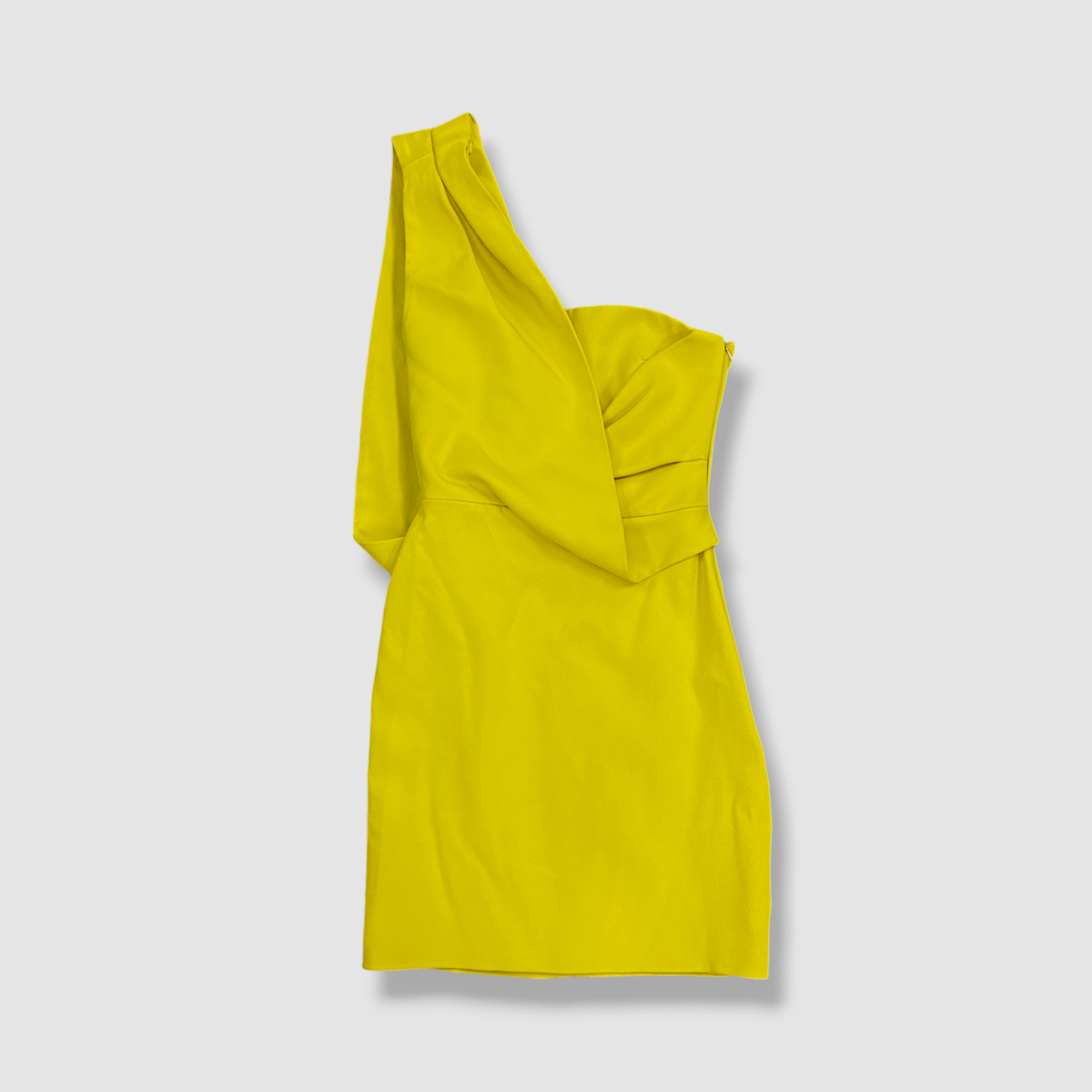 asymmetric draped mini dress in yellow Tom Ford Women's One-Shoulder Size 36 Innovare denim