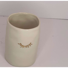 2 Rae Dunn Eyelash Makeup Brush Cup Holder Vase Artisan Collection By Magenta 4'