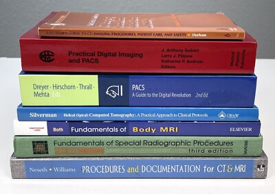 Lot 7 Radiology Imaging MRI CT Scan TEXTBOOKS Guides Educational Books EUC