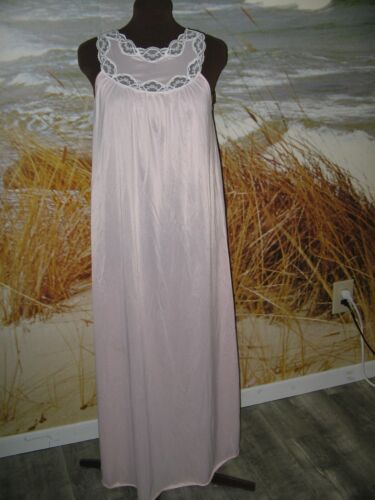 VINTAGE PINK NYLON FRENCH MAID COMPANY NIGHTGOWN P