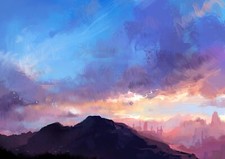 Landscape sky nature clouds Custom Gaming Mat Desk
