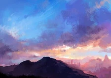 Landscape  sky nature clouds Custom Gaming Mat Desk