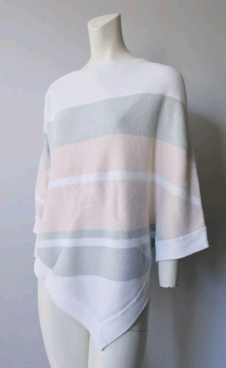 Barefoot Dreams One Size Cozy Chic Ultra Lite Multi Stripe Poncho