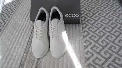 NWB Ecco S-Three GTX White/Black/Blue Men Leather Golf Shoes EU45(US 11-11.5)