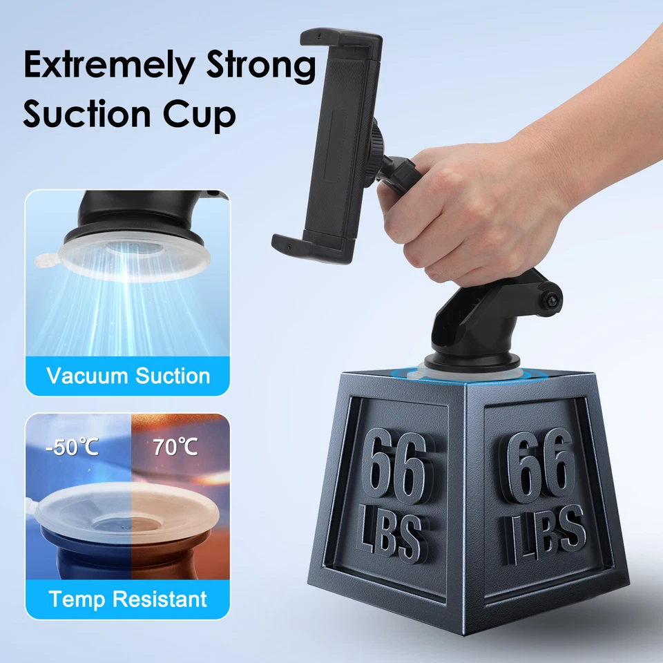 Soporte de montaje para teléfono tableta para automóvil tablero de instrumentos para iPhone iPad GPS de 4,7-12,9" Foto 4 de 4