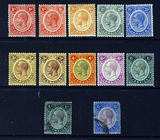 JAMAICA KG V 1912-20 Defintive Part Set to 2/- SG 58 to SG 66 MINT & VFU