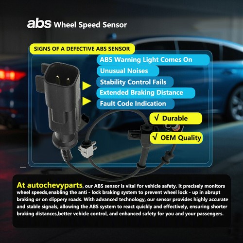 Rear ABS Wheel Speed Sensor For Volkswagen Routan Chrysler Town Country - Picture 2 of 5
