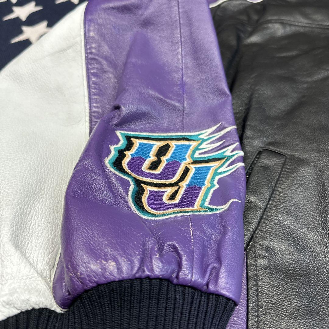 Super Rare 90S Nba Utah Jazz Leather Jacket Fully Super Rare 90S Nba Utah Jazz Leather Jacket Fully