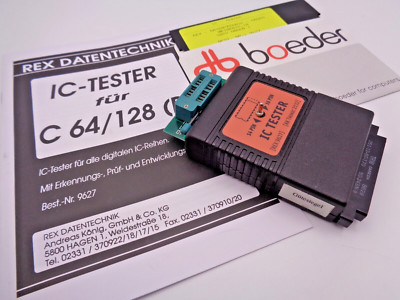 COMMODORE 64/128 -- IC-TESTER REX 9627/AK TRONIK 2132 (REX DATENTECHNIK) #NOS
