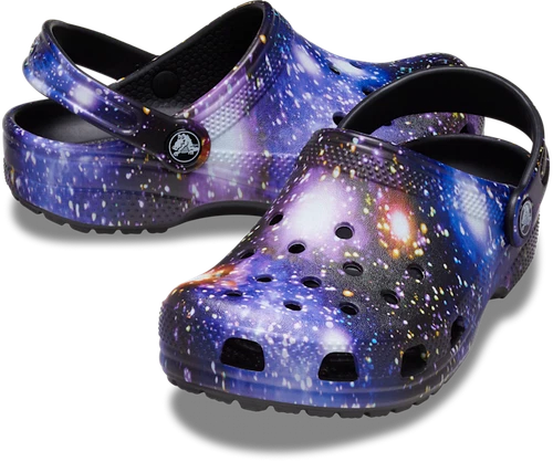 NEW! CROCS CLASSIC SPACE GALAXY CLOGS Purple  Toddler Shoes Lightweight Comfort