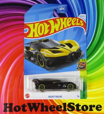 2024  Hot Wheels  Black/Yellow   BUGATTI BOLIDE     Card #185   HW82-081724
