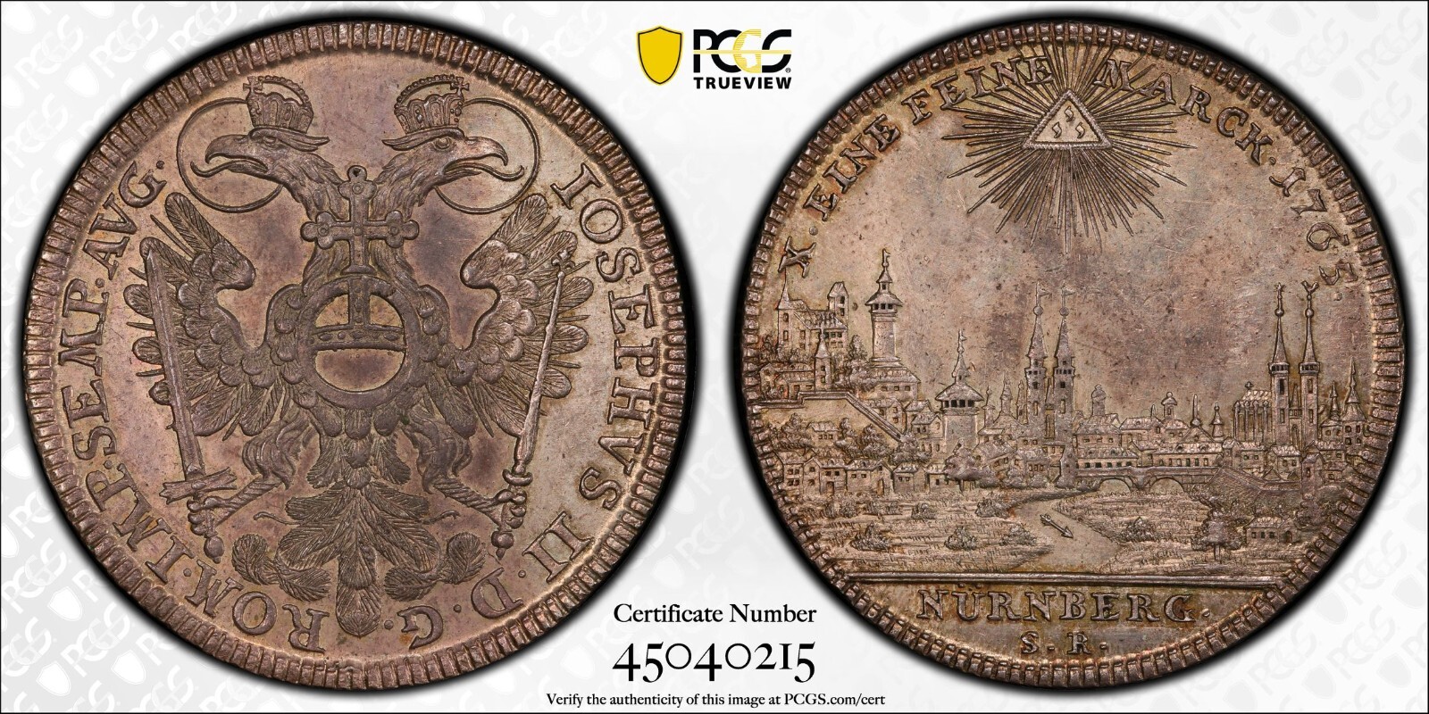 1765-SR Thaler D-2494 Nurnberg PCGS Genuine