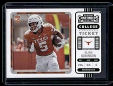 2023 Panini Chronicles Draft Picks #7 Bijan Robinson Contenders College Ticket