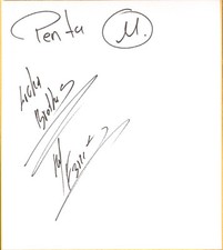 Penta Pentagon Jr & Rey Fenix Signed Shikishi BAS COA WWE Impact Lucha Libre AAA