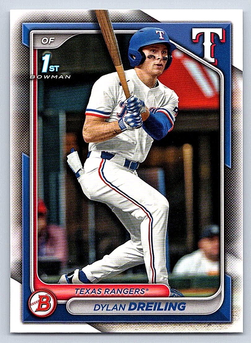 DYLAN DREILING RANGERS  RC 1st card  2024 BOWMAN DRAFT #BD-42