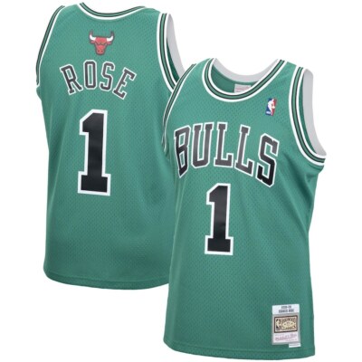 Chicago Bulls Derrick Rose #1 Mitchell & Ness Green 2008/09 NBA