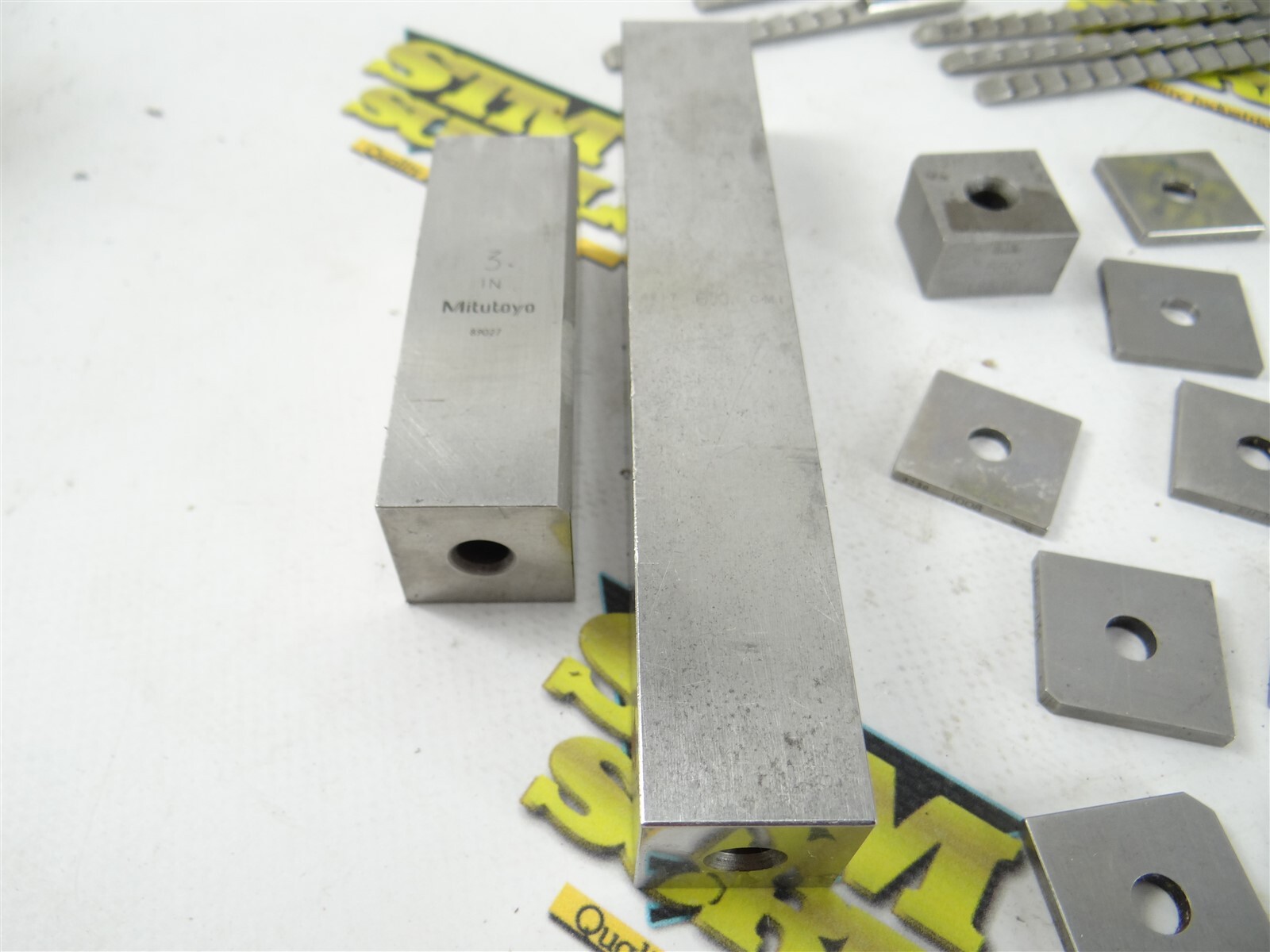 ASSORTED LOT OF SQUARE GAGE BLOCKS & ACCESSORIES .1003"6" WEBBER