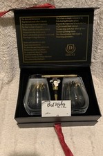 Deluxy Mr And Mrs Stemless Wine Tumblers With Wine Stopper Gift Set NIB - Gift