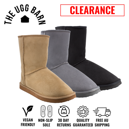 CLEARANCE UGG Vegan Faux Classic Short Boots NonSlip Women Men