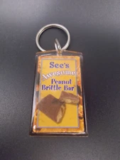 Cost cut Sept 30 See's Candies Keyring / Keychain for Awesome Peanut Brittle Bar