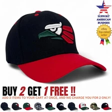 Mens Baseball Cap Adjustable Ball Hat Hecho en Mexico Eagle Aguila Curved Visor