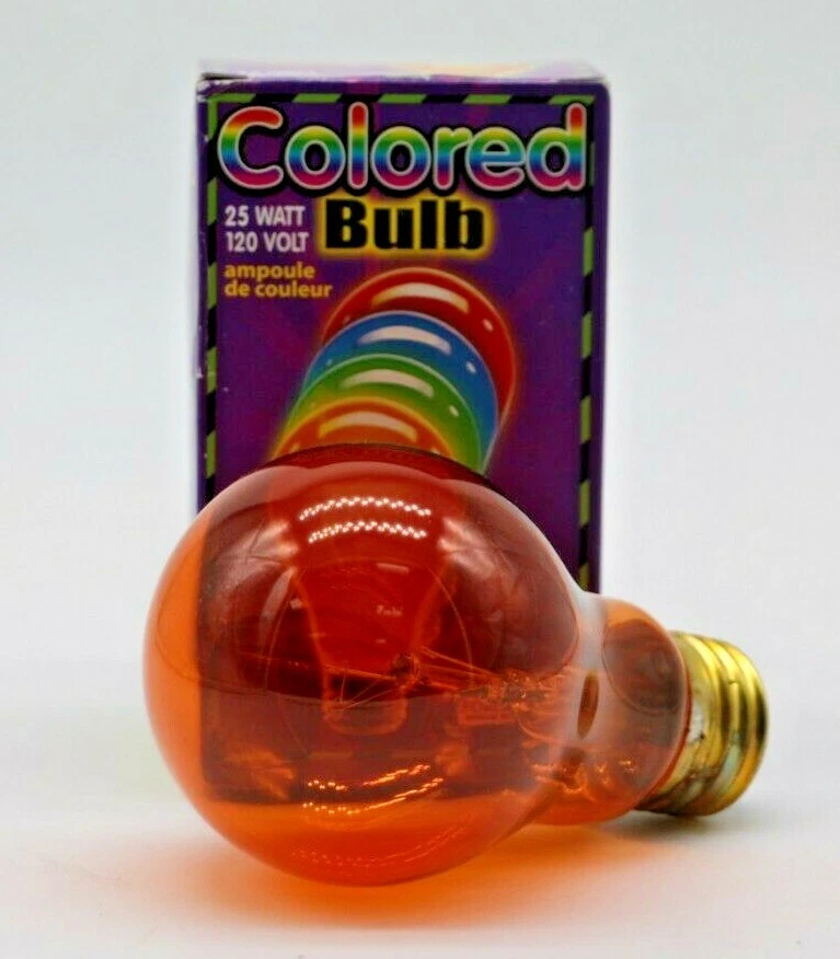 Forum Novelties 62667 Ceramic Orange Bulbrite 106525 25W A19 Bulb, 25 Watt 2-pk - Image 2 of 2