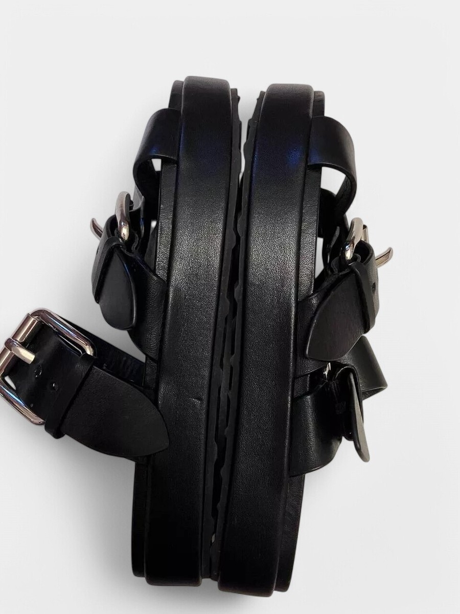 スリッポン ALEXANDER WANG BLACK LEATHER REXA SLIPPERS Rexa Cage Slide in Leather in BLACK | alexanderwang®