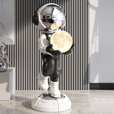 28.8'' Astronaut Sculpture Figurine Floor Large Home Accessories Ornament Art Dec