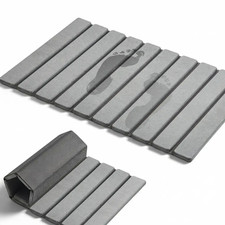 Diatomaceous Earth Bath Mat - Foldable, Non-Slip, Quick Drying, Grey 23.6x15.5"