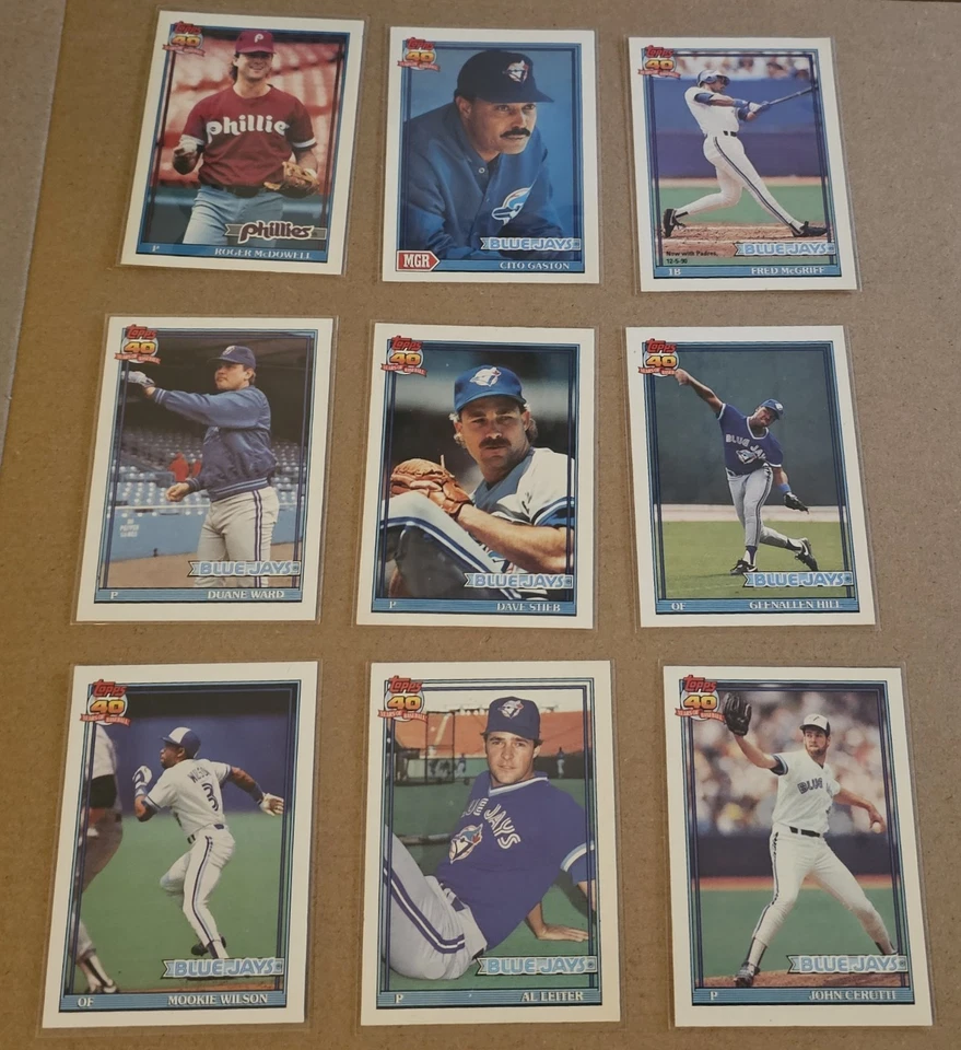 1991 Topps 40 Years Of Baseball. Lot 33 Tigers,Blue Jays,Phillies,Pre-owned - Image 3 of 4