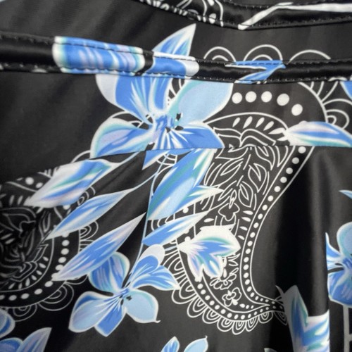 Summer Mae Women’s Swimdress Size L Blue Floral Modest V-Neck Summer Pool Beach - Picture 8 of 12